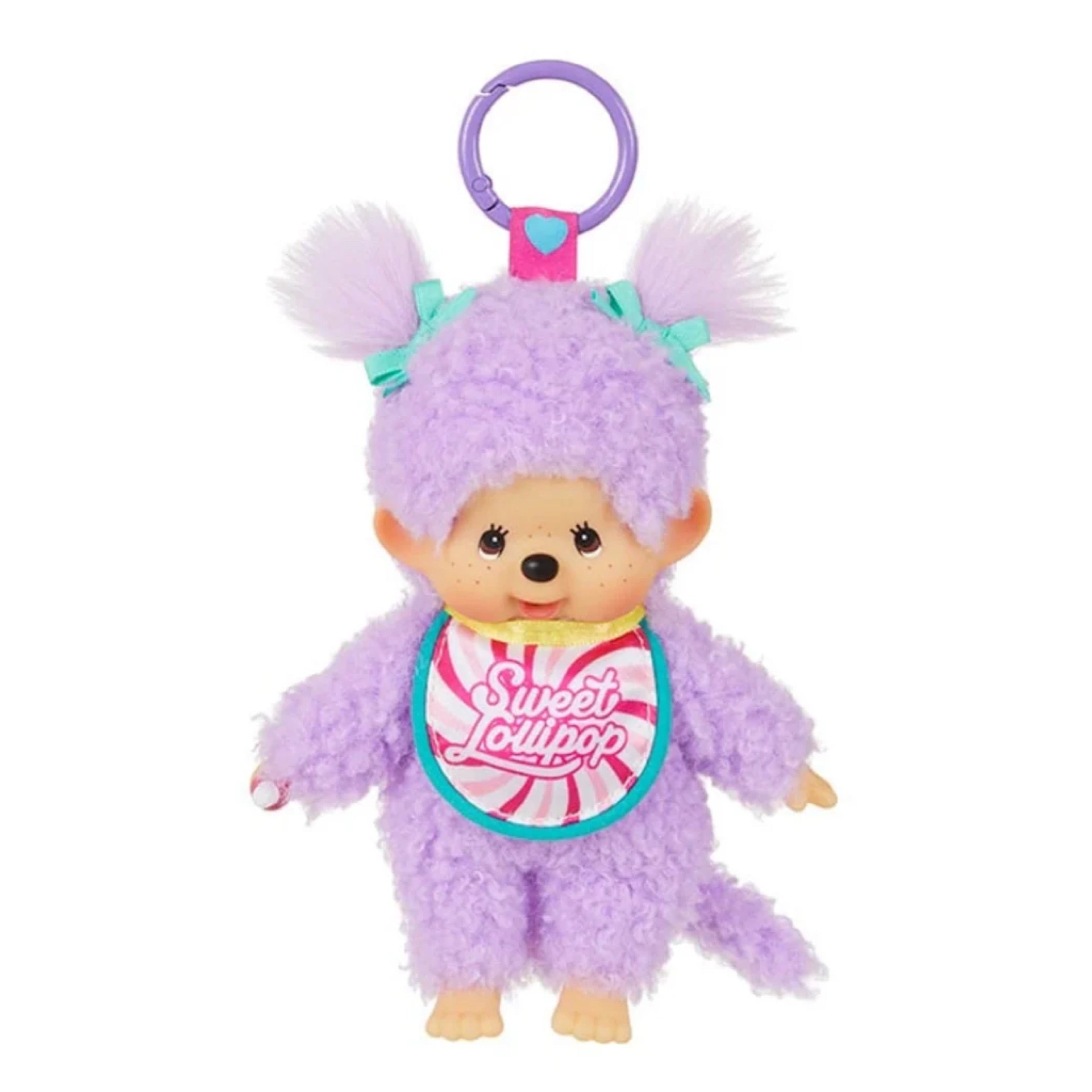 Monchhichi - 6” Keychain ( Sweet Lollipop ) Purple